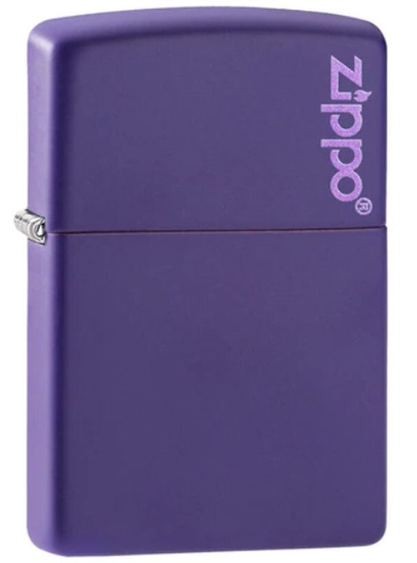 Zippo Reg Purple Matte Logo