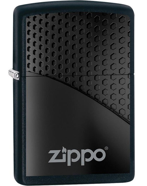 Zippo Black Hexagon Design