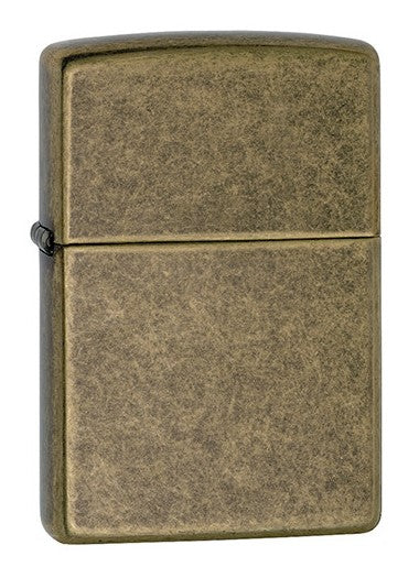 Zippo Flat Bottom Antique Brass