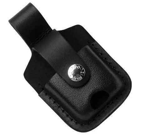 Black leather case for Zippo
